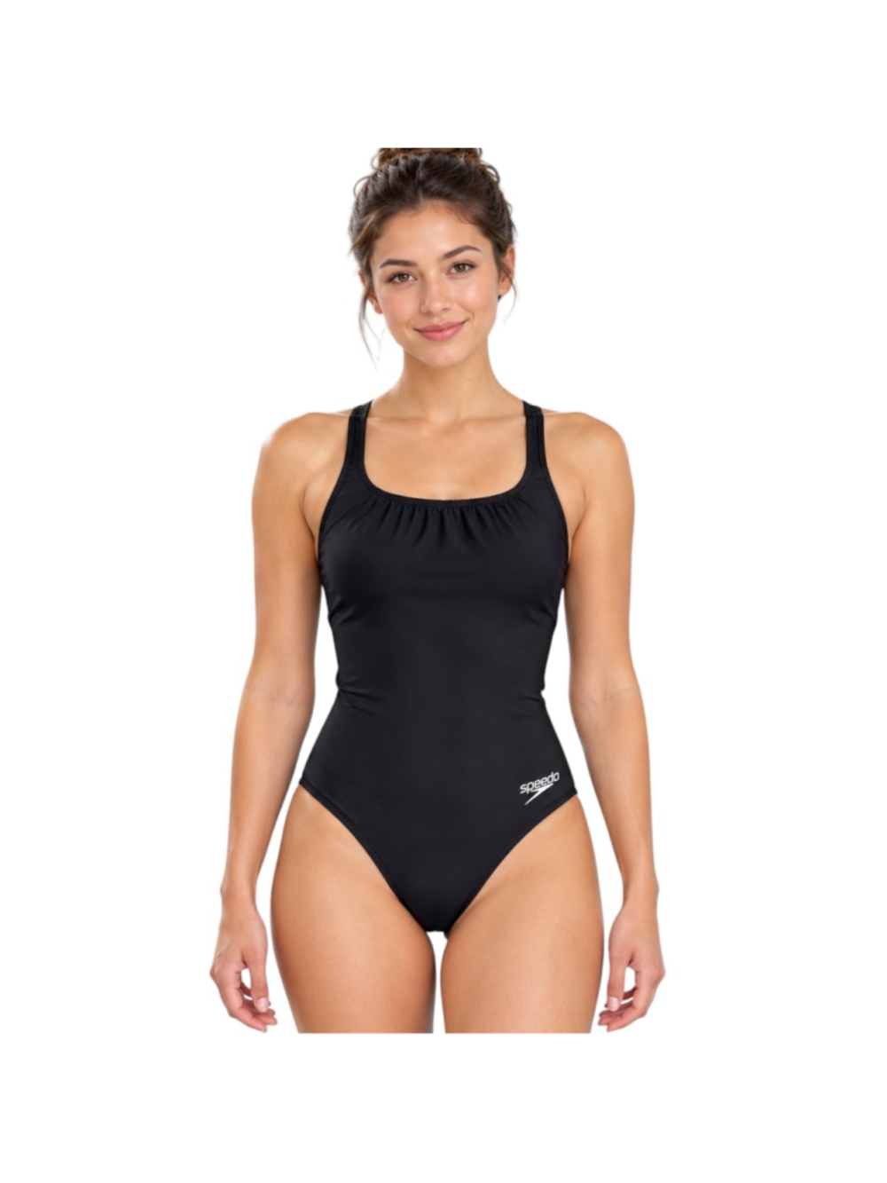 Speedo Black One-Piece Swimsuit Size 30 NWT